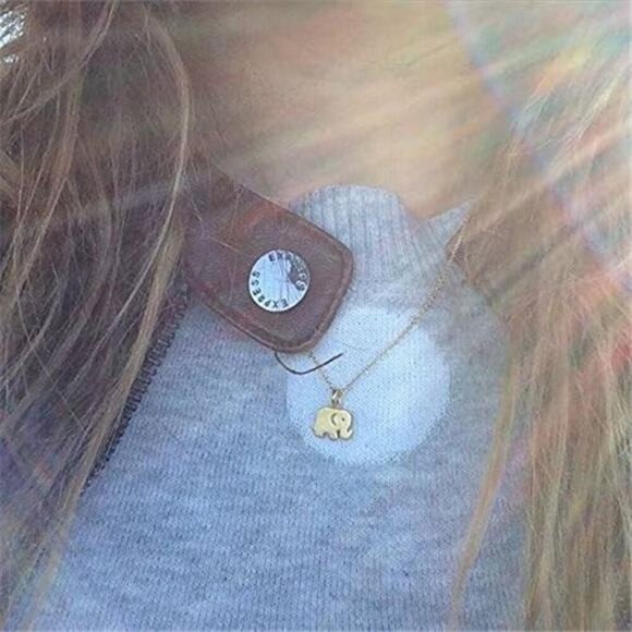 Elephant Pendant Necklace – “Lucky Us” Friendship & Memory Jewelry Minimalist - Picture 3 of 7